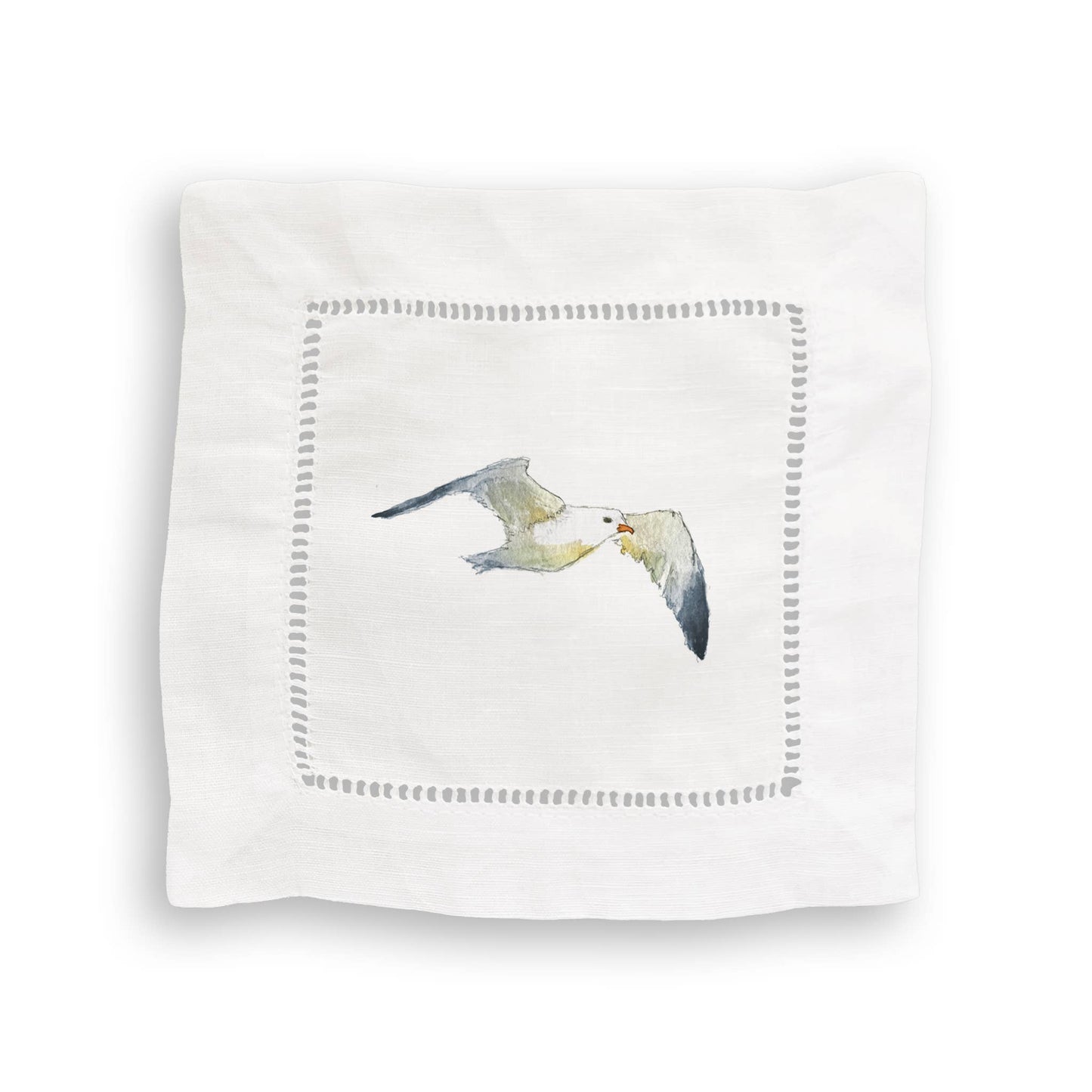Sea Birds Mixed Linen Cocktail Napkin Set