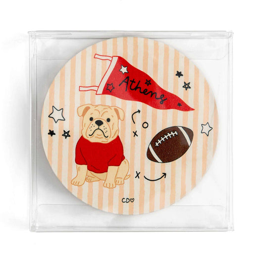 Athens Football Game Day Paper Coasters - Set of 10
