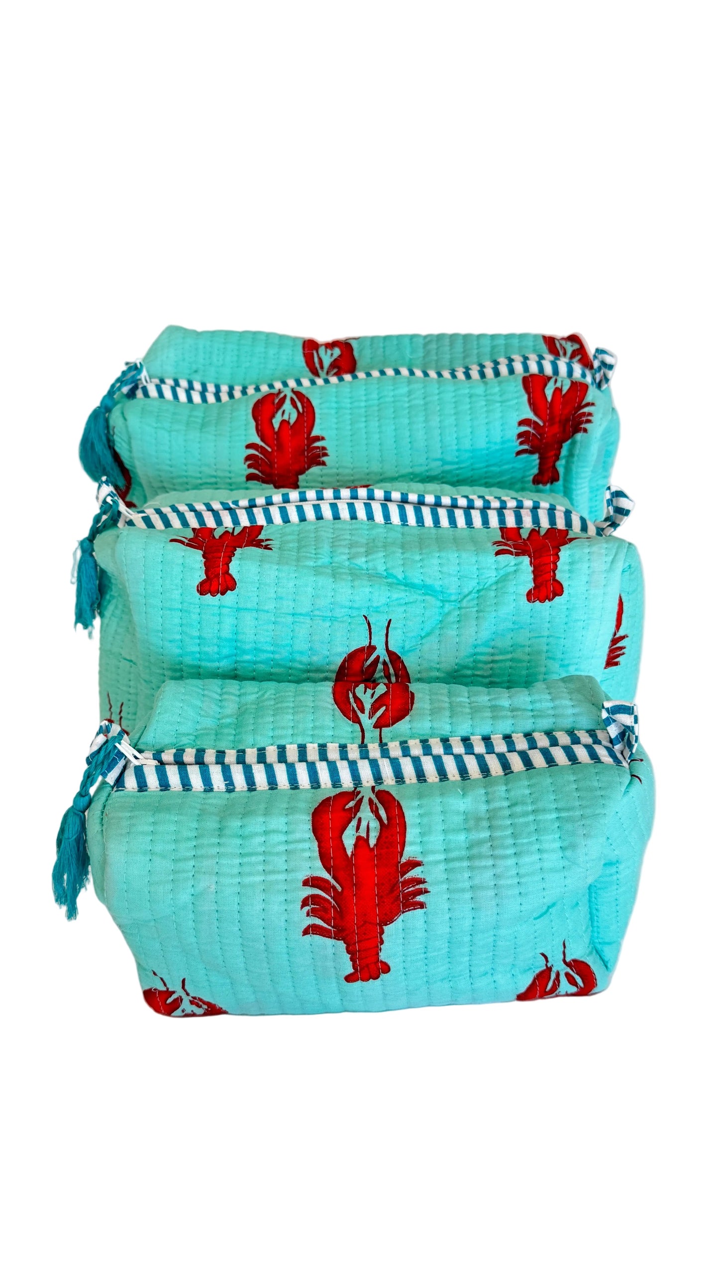 The Roots Handmade Cosmetic Bags - 3 - Piece Sets- Various Patterns