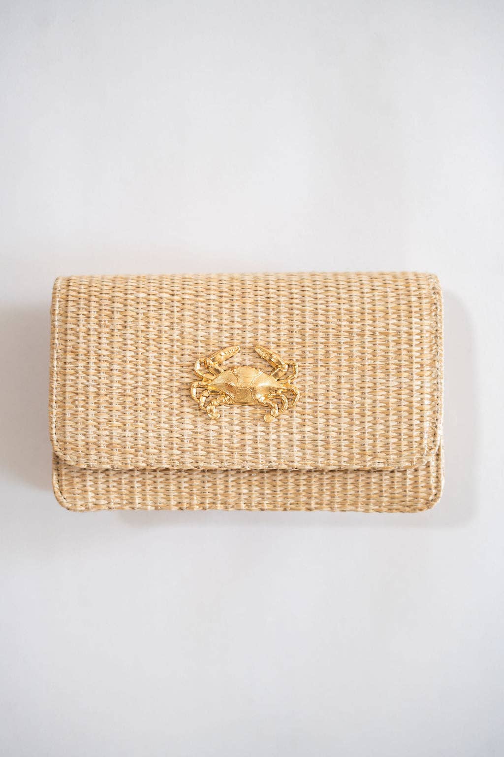 Ruby Straw Clutch- Gold Charm