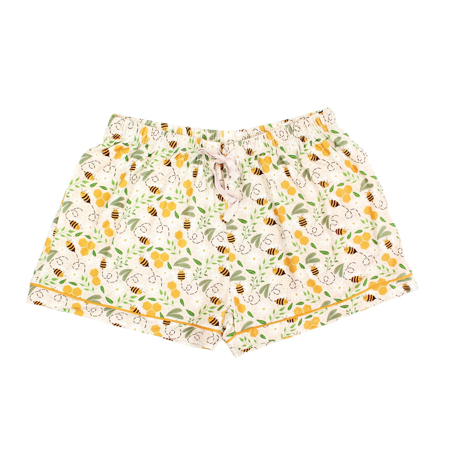 Happy Honey Bees Womens Bamboo Pajama Shorts