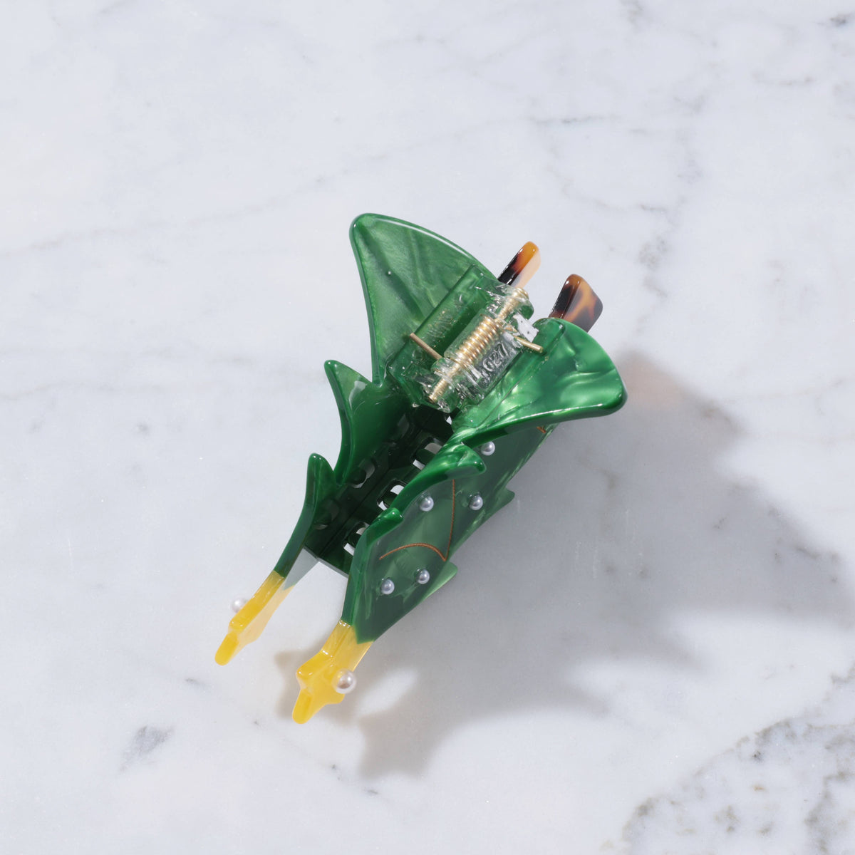 Christmas Tree Pearl Star Hair Clip Claw