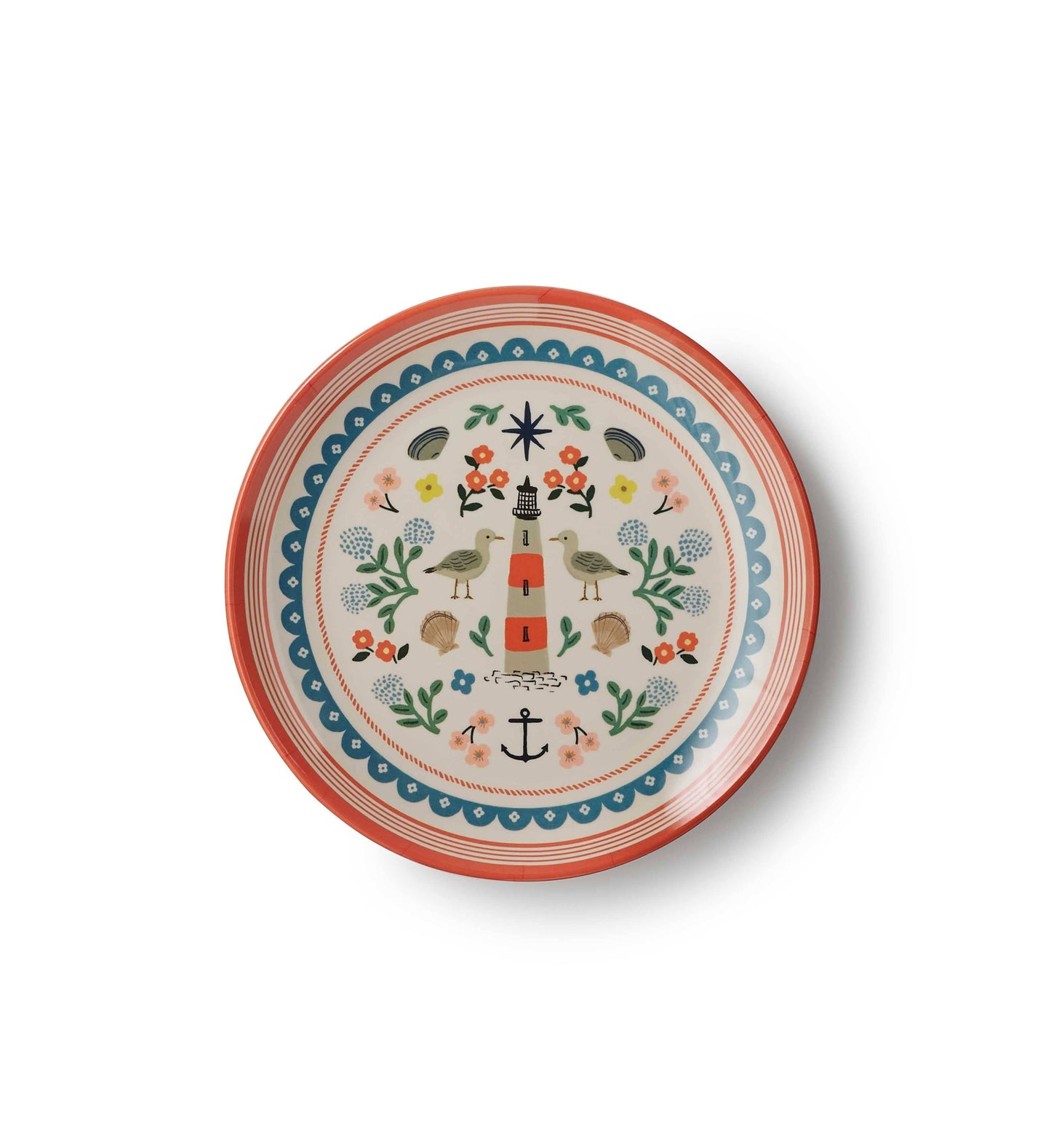 Seaside Melamine Dessert Plate Set