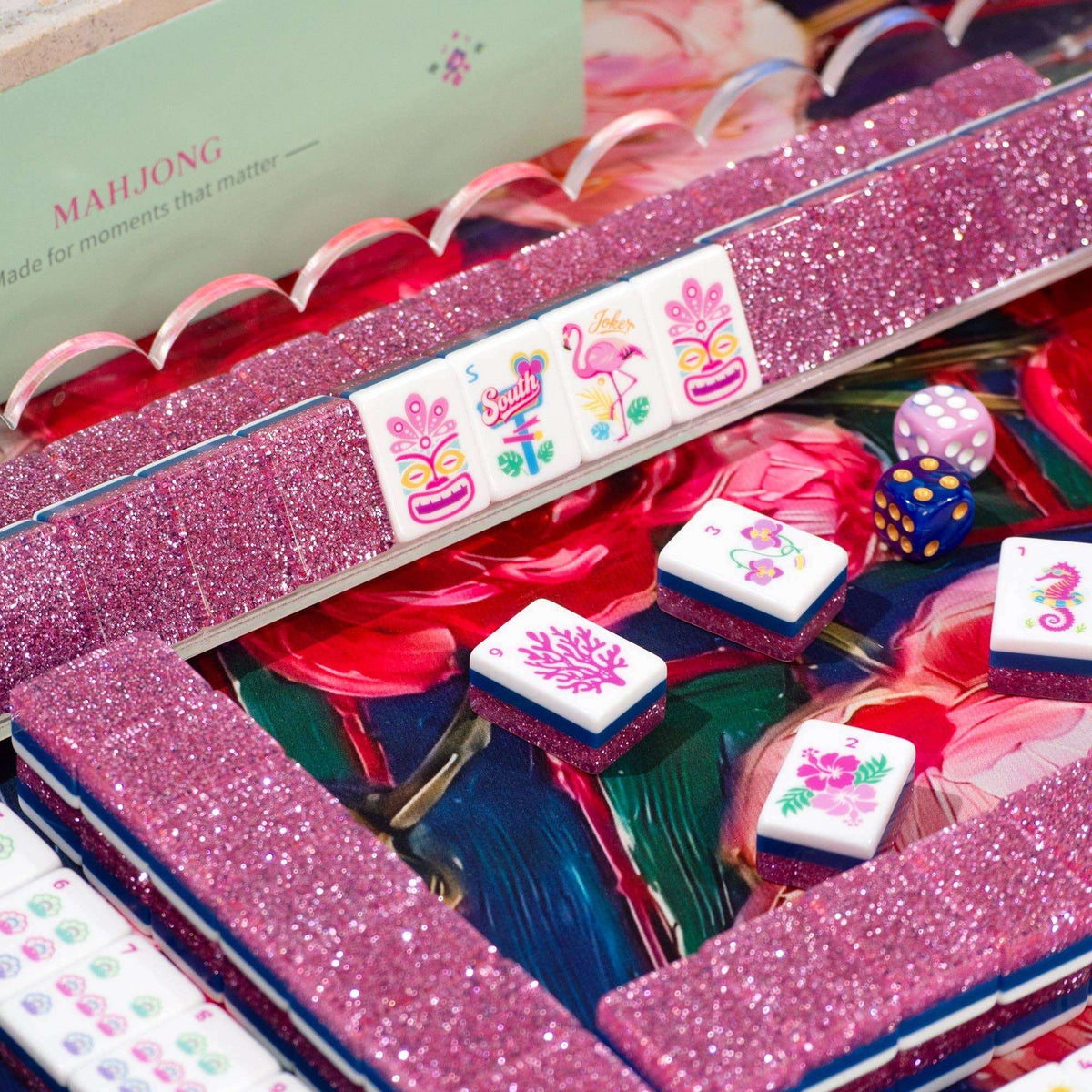 Palm Beach Mahjong Set - Pink Stardust