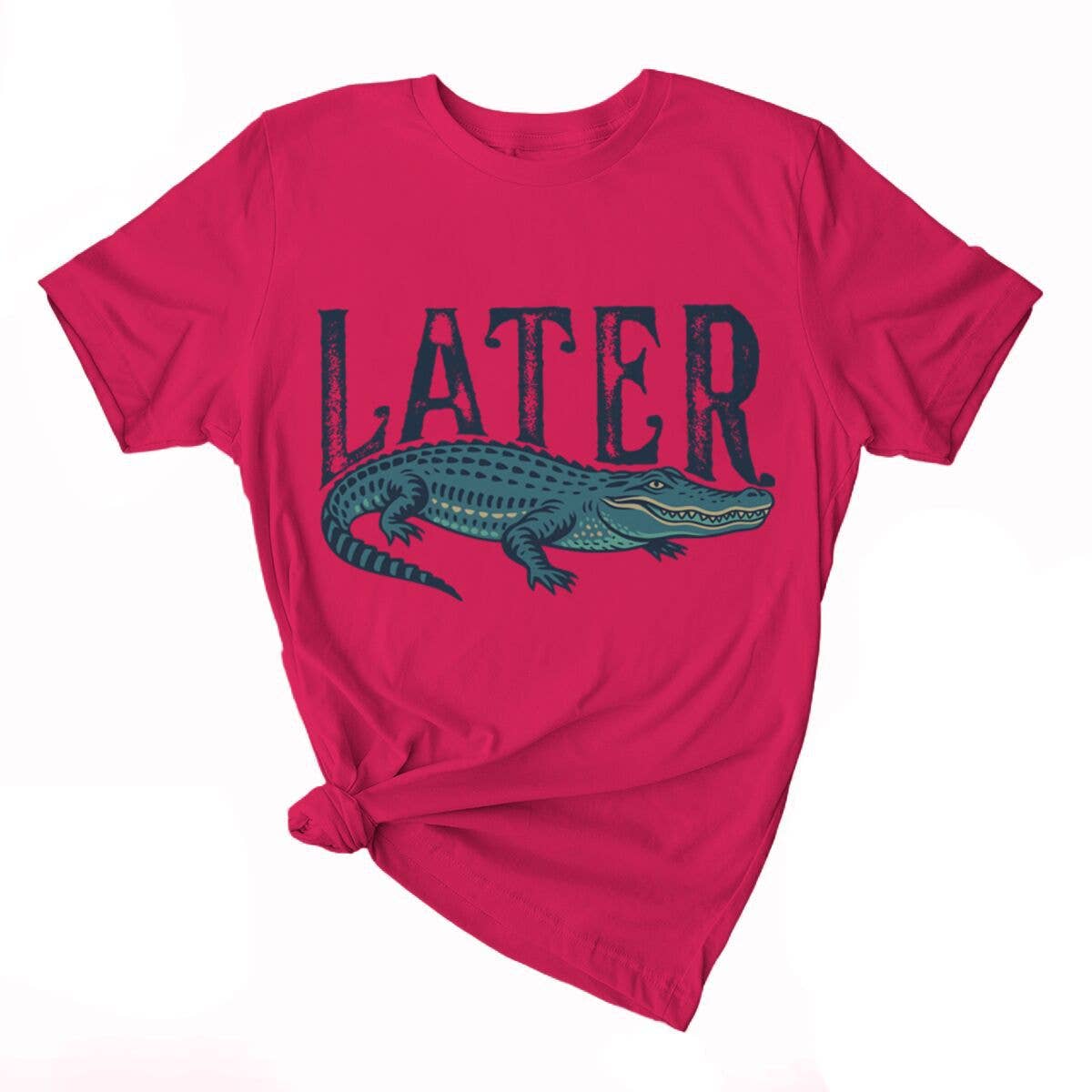 Stripe Later Gator Alligator Graphic Tee Cotton Shirt