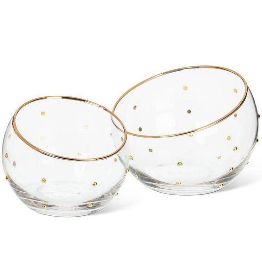 Medium Angled Bowl with Dots