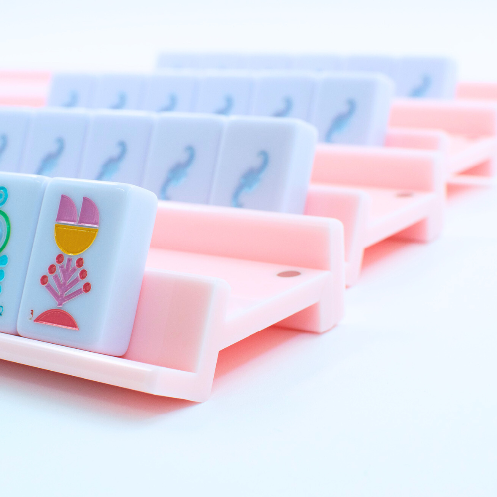 MAHJONG RACKS | Premium Acrylic | 4 Racks + 4 Pushers