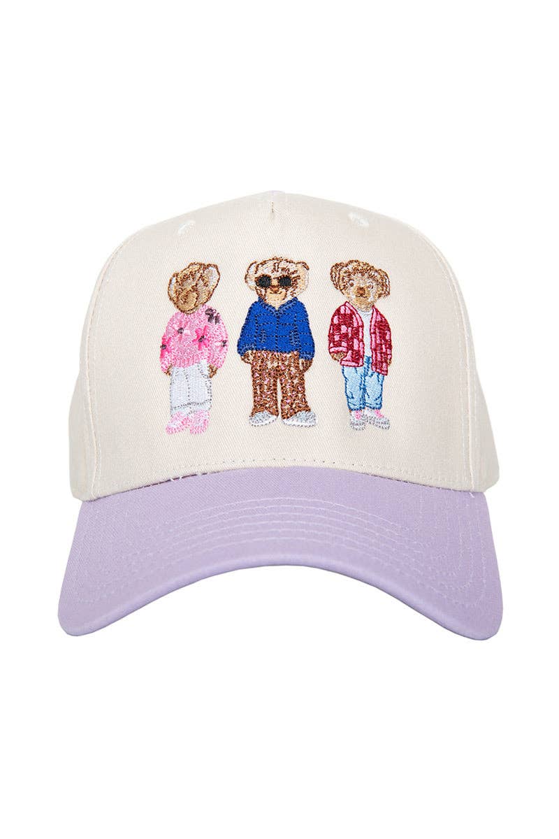 Teddy Bears Two-Toned Vintage Hat