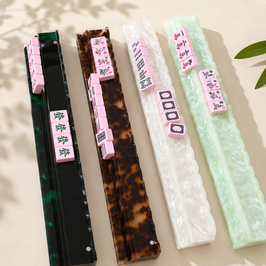 American Mahjong Racks Set–20" Acrylic Tile Racks & Pushers