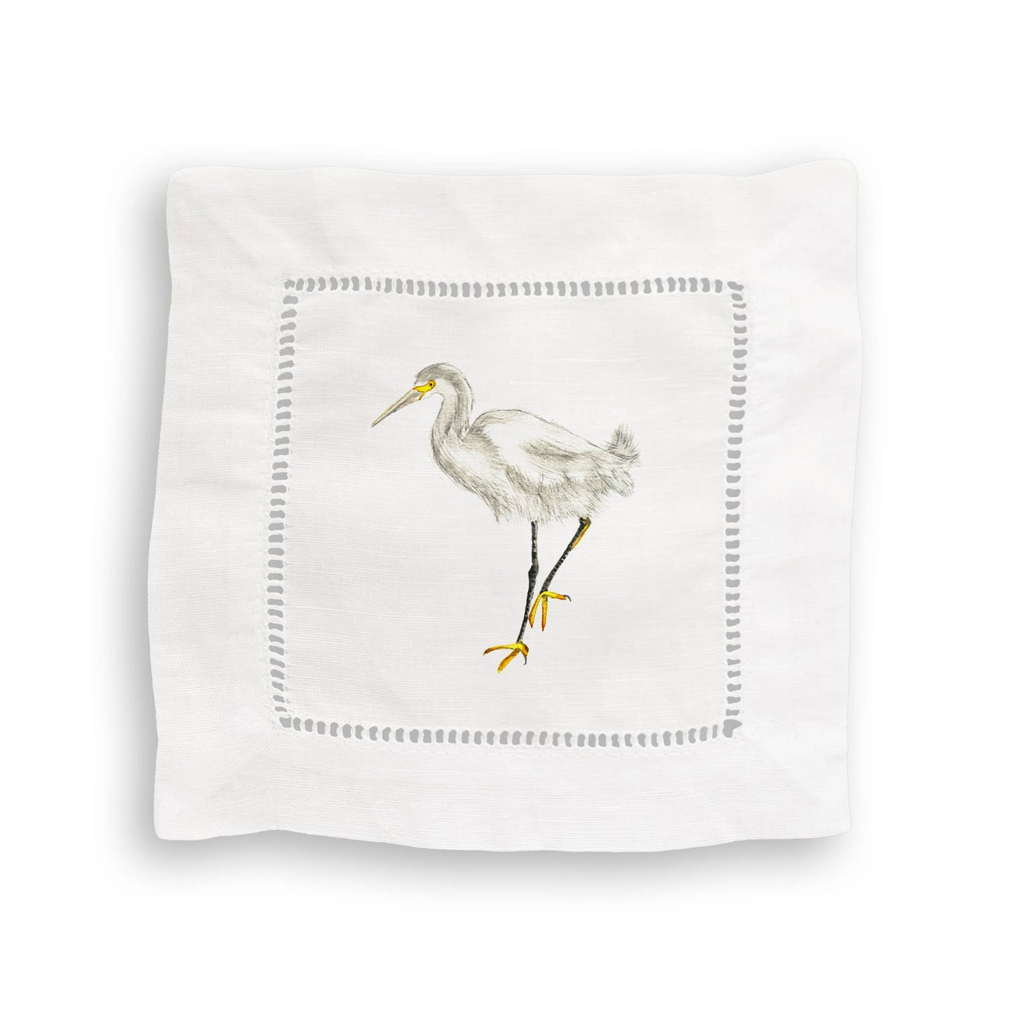 Sea Birds Mixed Linen Cocktail Napkin Set