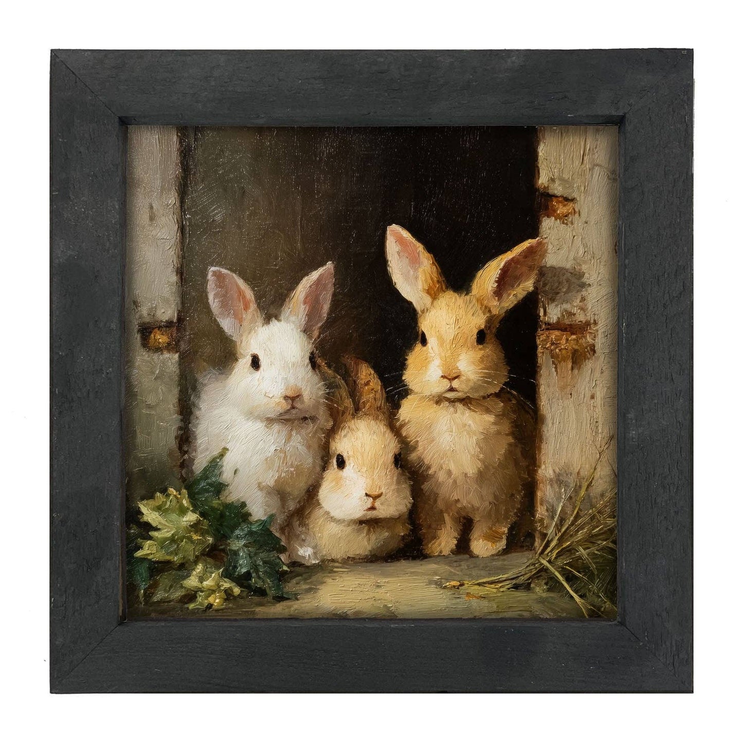 Three Rabbits in Doorway