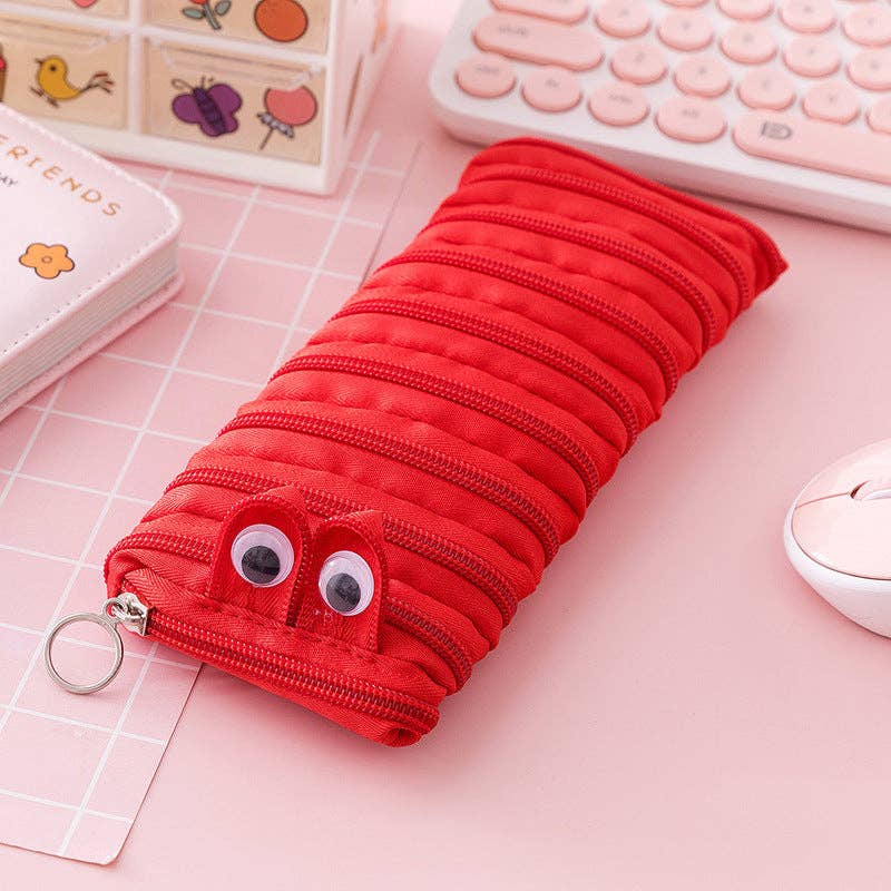 Pencil Case Caterpillar Zipper Large Capacity Cute