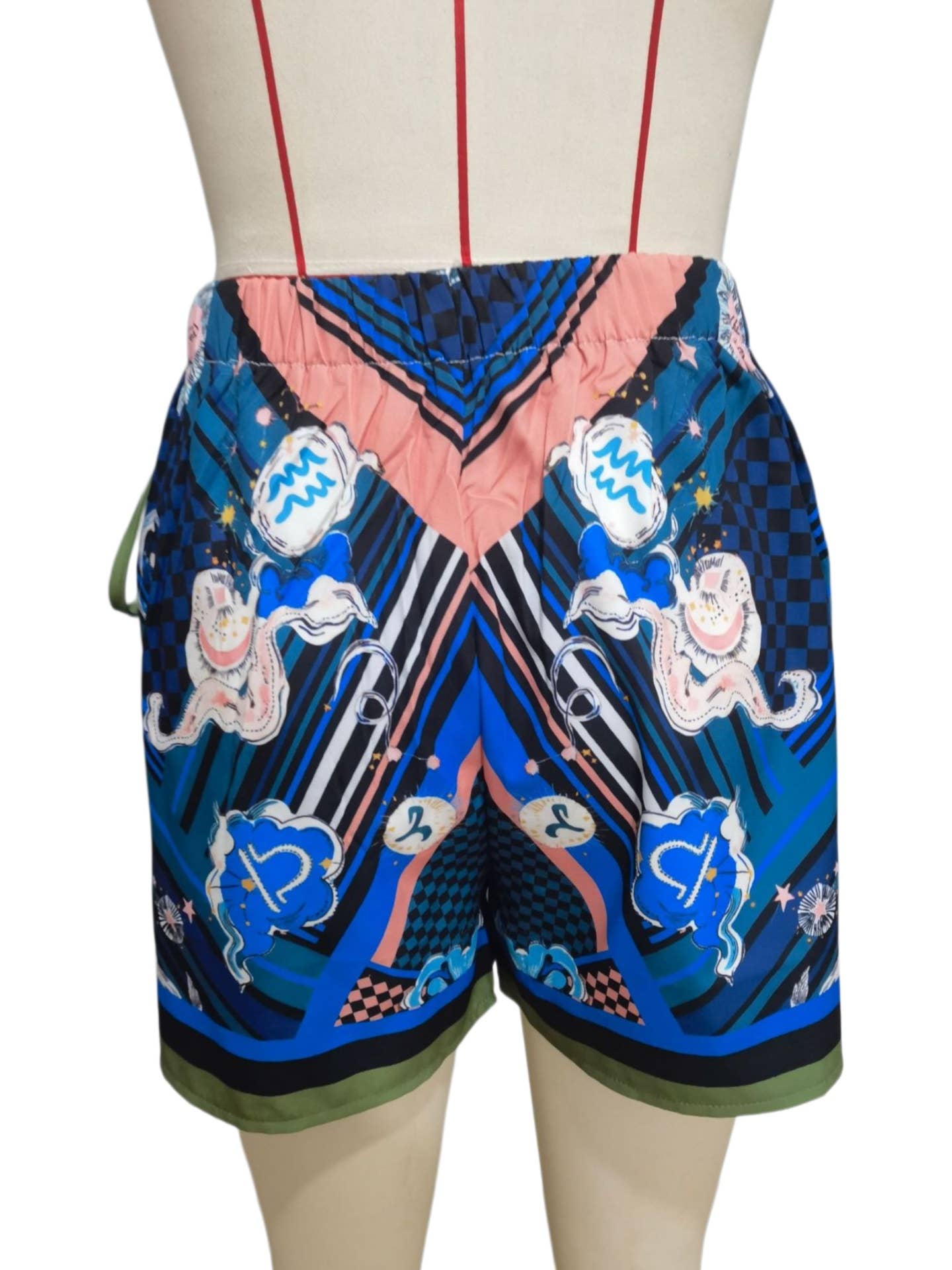 Boho Tropical Floral Casual Beach Shorts With Tie Waist