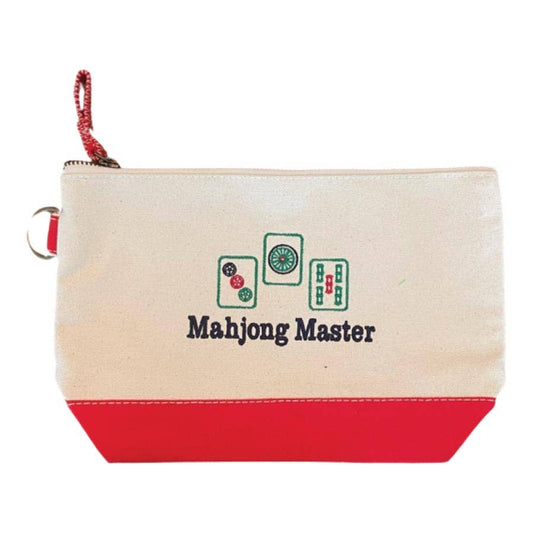 MAHJONG MASTER EMBROIDERED DOODLE POUCH