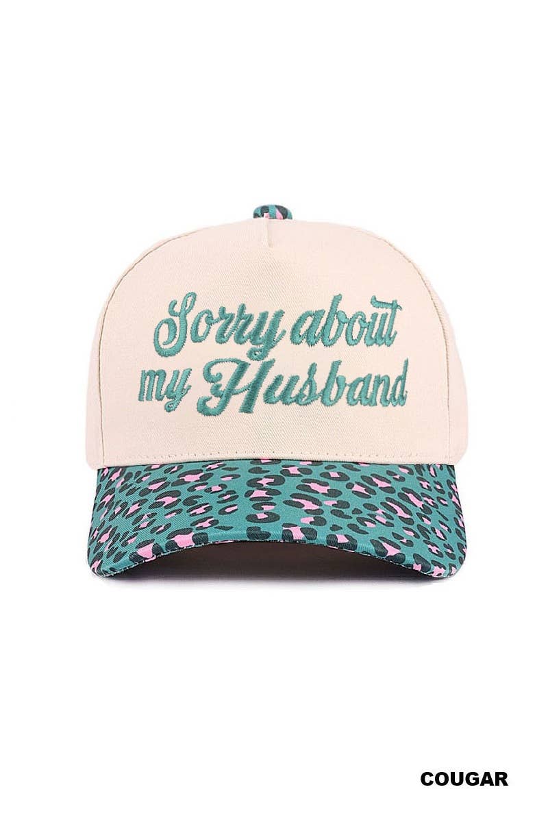 Sorry About My Husband Two Tone Canvas Cotton Cap