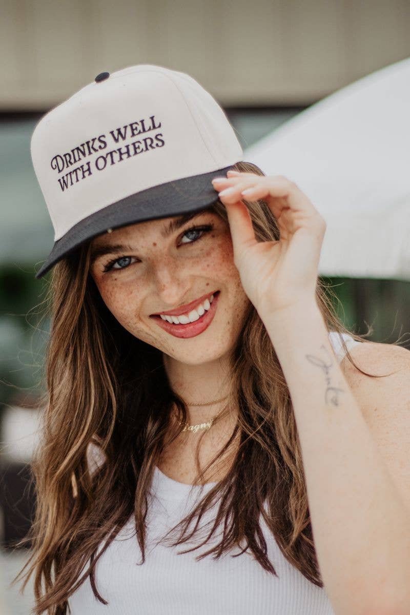 Drinks Well With Others Vintage Trucker Hat