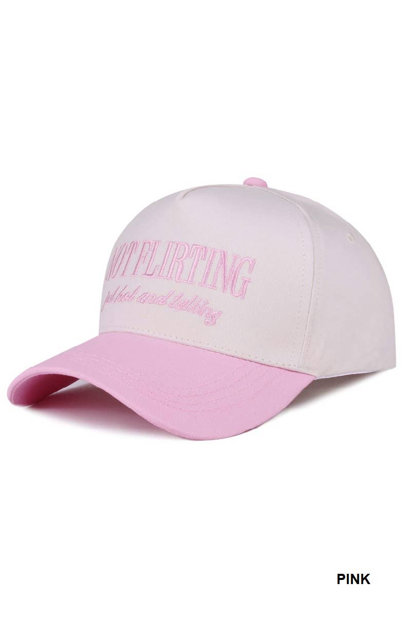 Not Flirting Just Hot and Talking Two Tone Canvas Cotton Cap