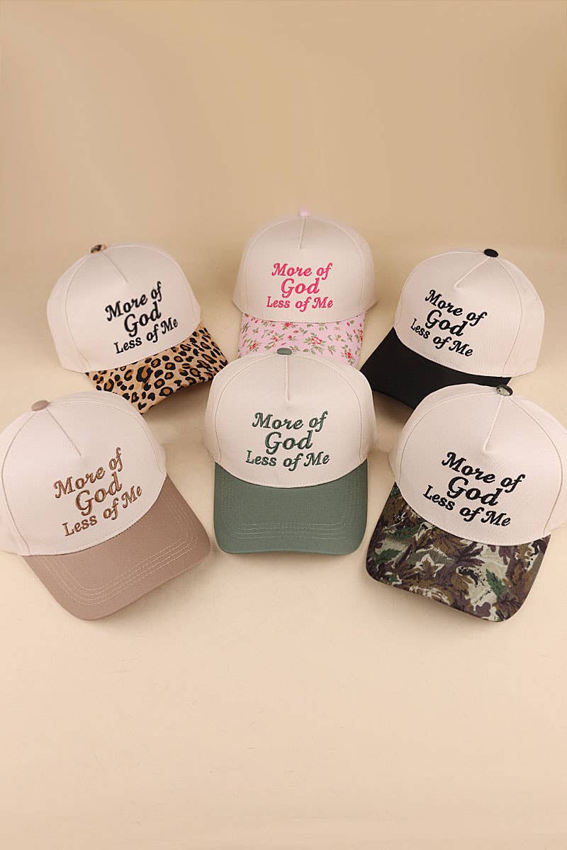 More Of God Less Of Me Two Tone Cotton Hat