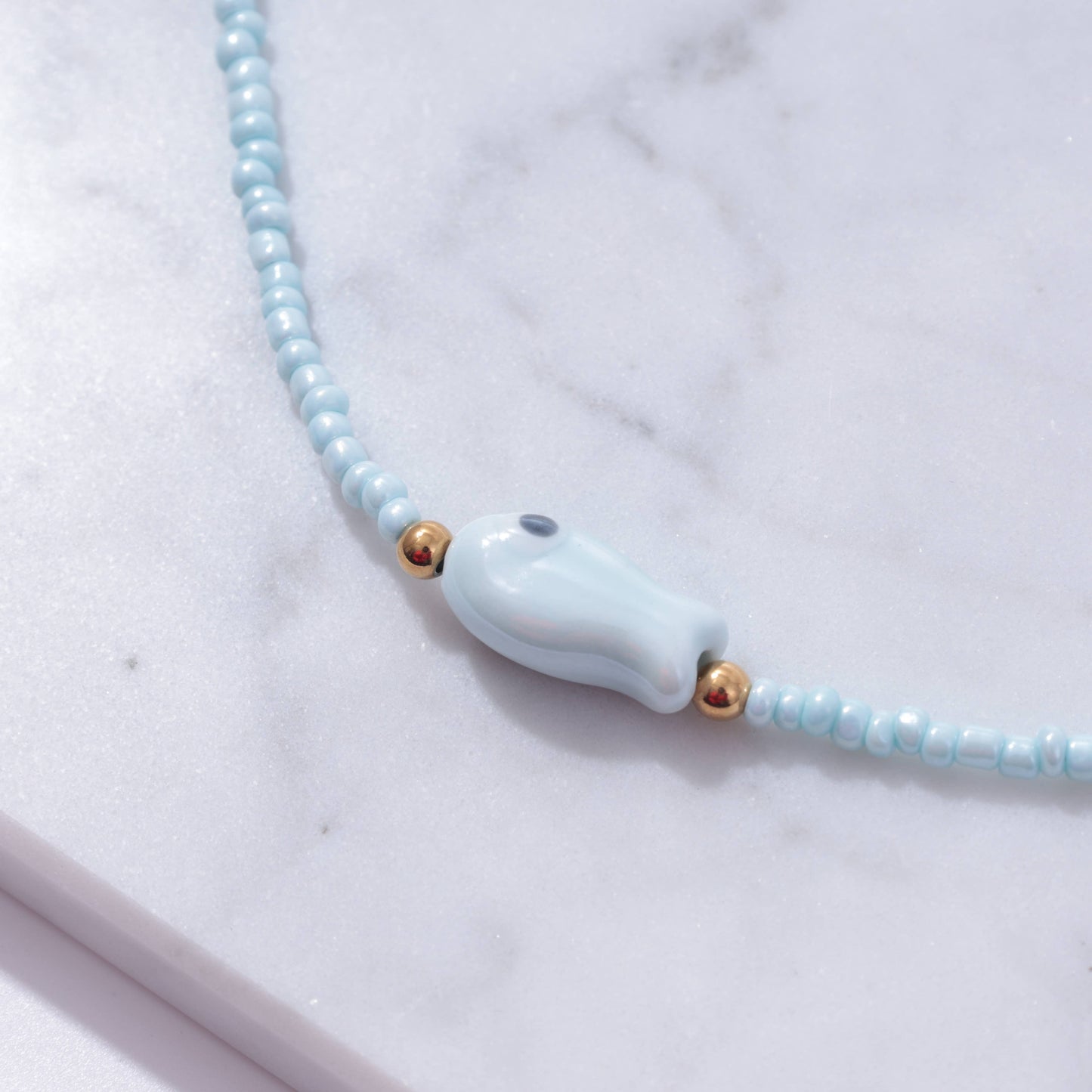 Good Luck Fish Bahama Wood Bead Necklace