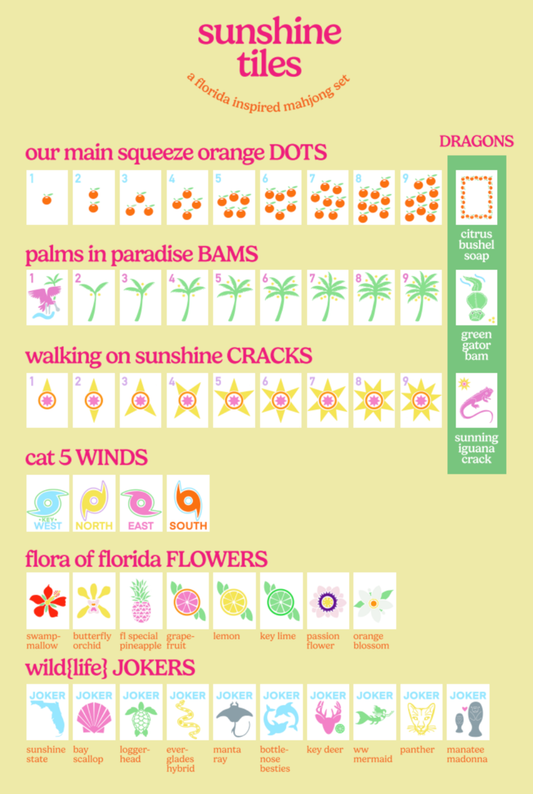 "Sunshine Tiles" FL Inspired Mahjong Set
