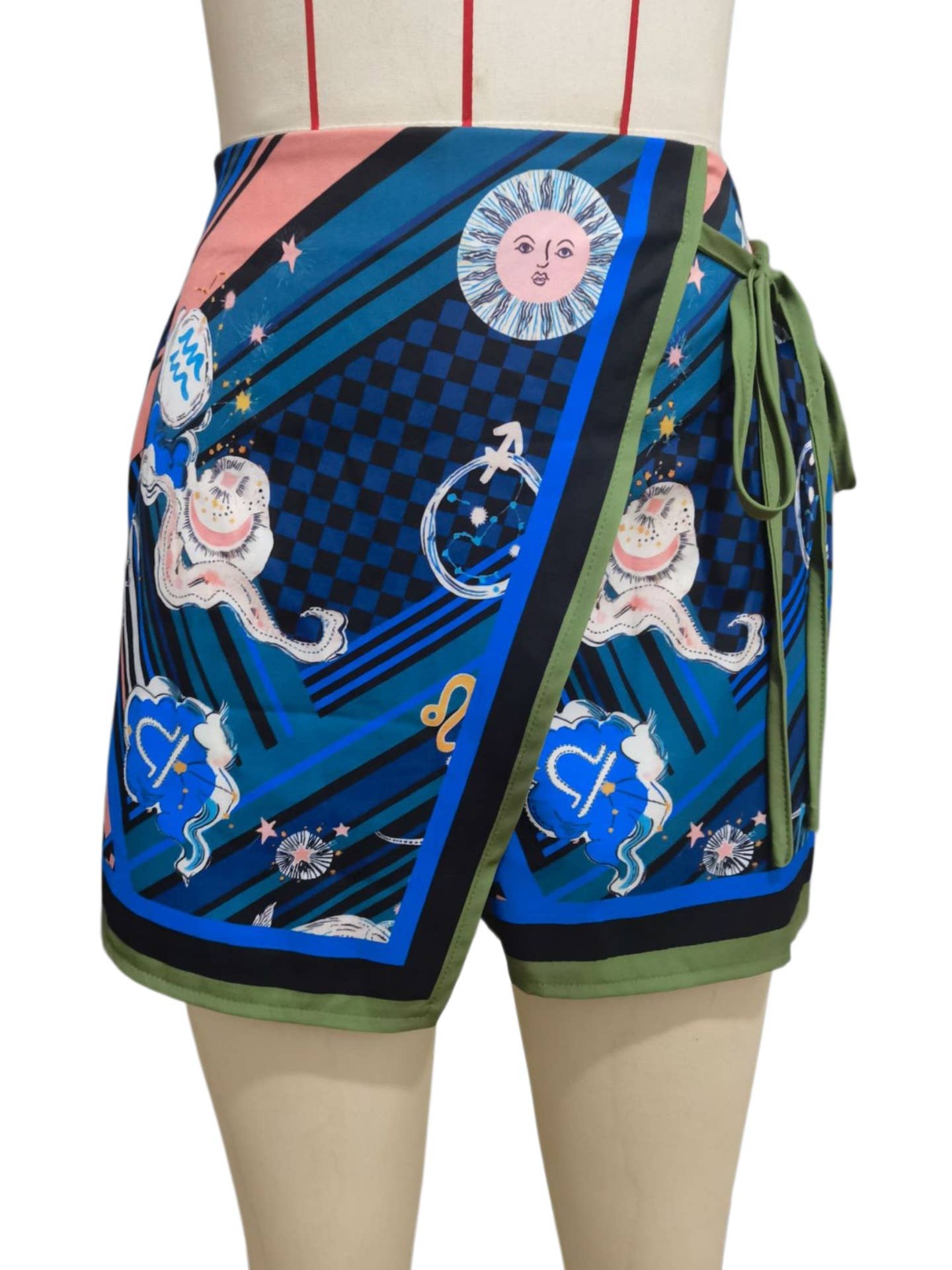 Boho Tropical Floral Casual Beach Shorts With Tie Waist