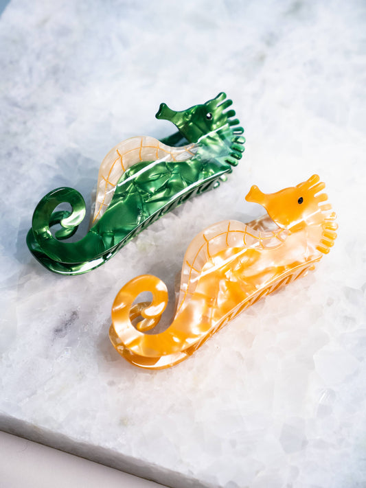 Eco Friendly Seahorse Hair Clip, Large