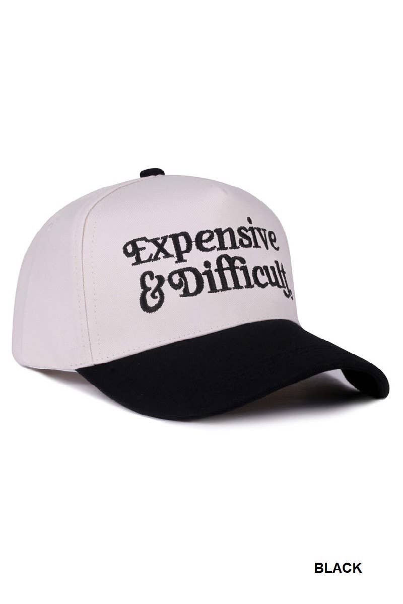 Expensive & Difficult Two Tone Canvas Cotton Cap