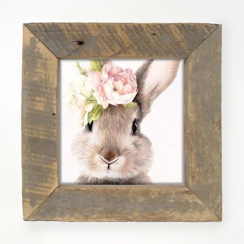 Bunny with peonies