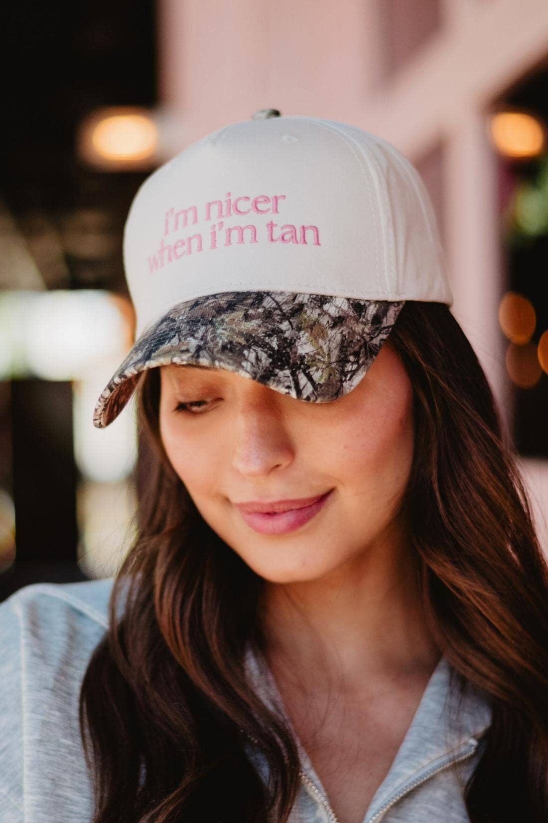 I'm Nicer When I'm Tan Two-Toned Vintage Hat