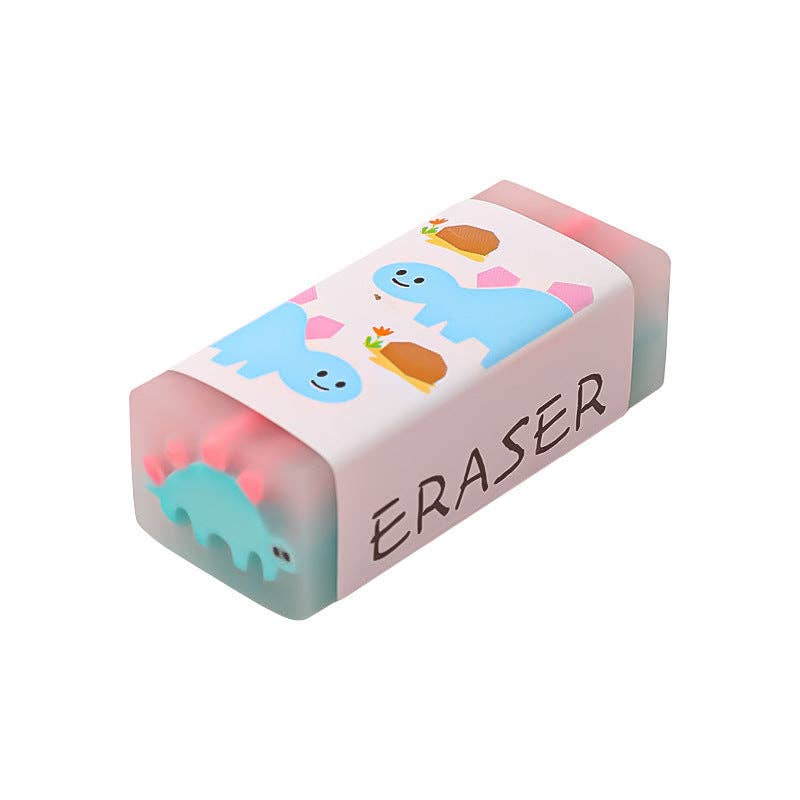 Novelty Heart Dinosaur Erasers For Pencil Correction