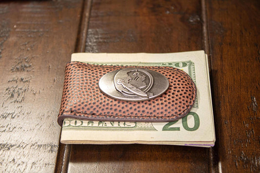 Florida State Seminoles Leather Magnetic Money Clip Wallet