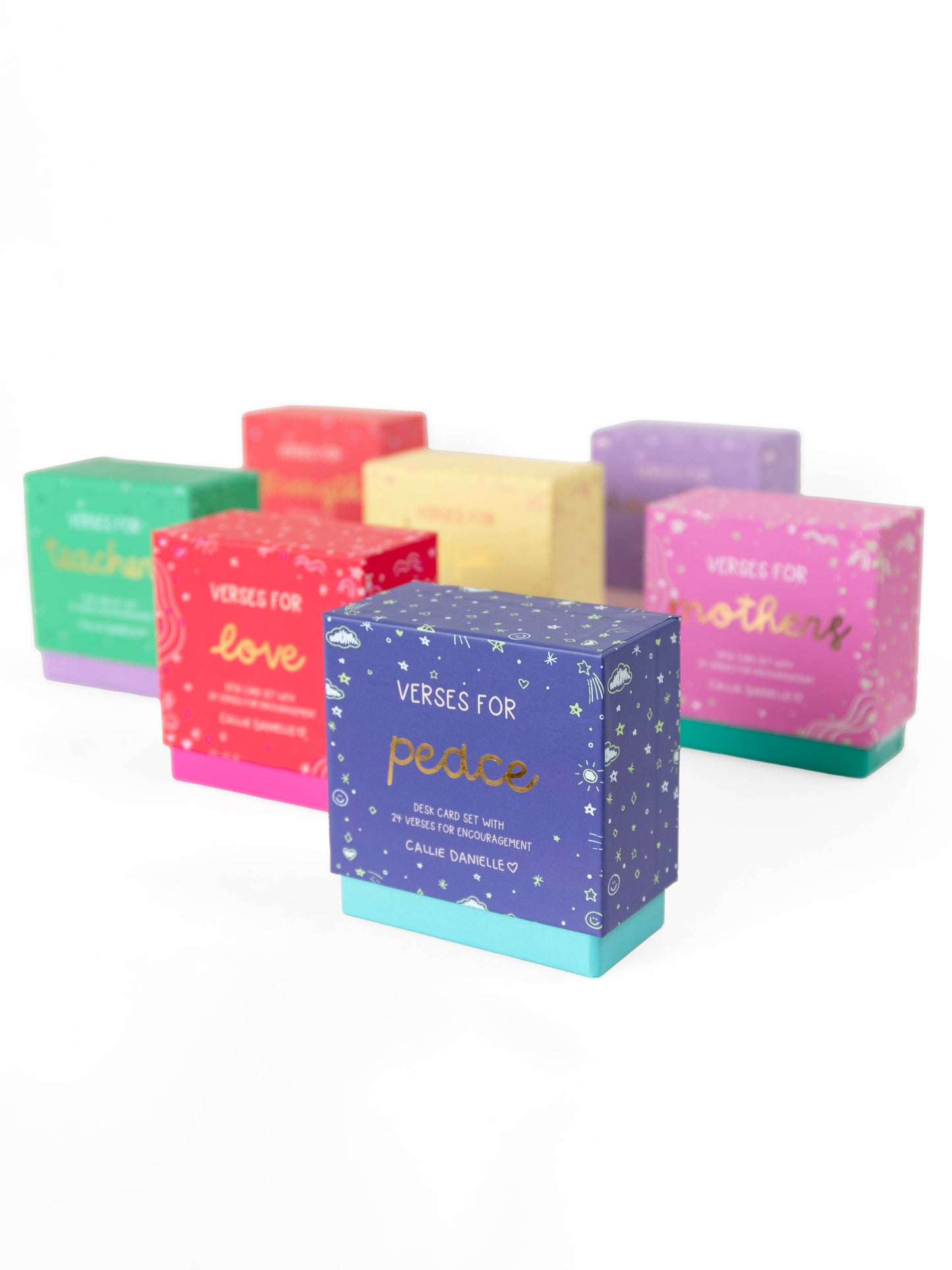 Verses for Peace – Bible Verse Card Set with Display Stand