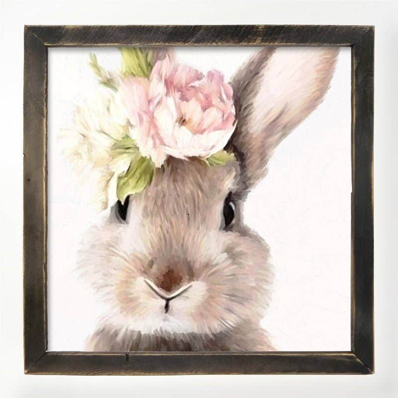 Bunny with peonies