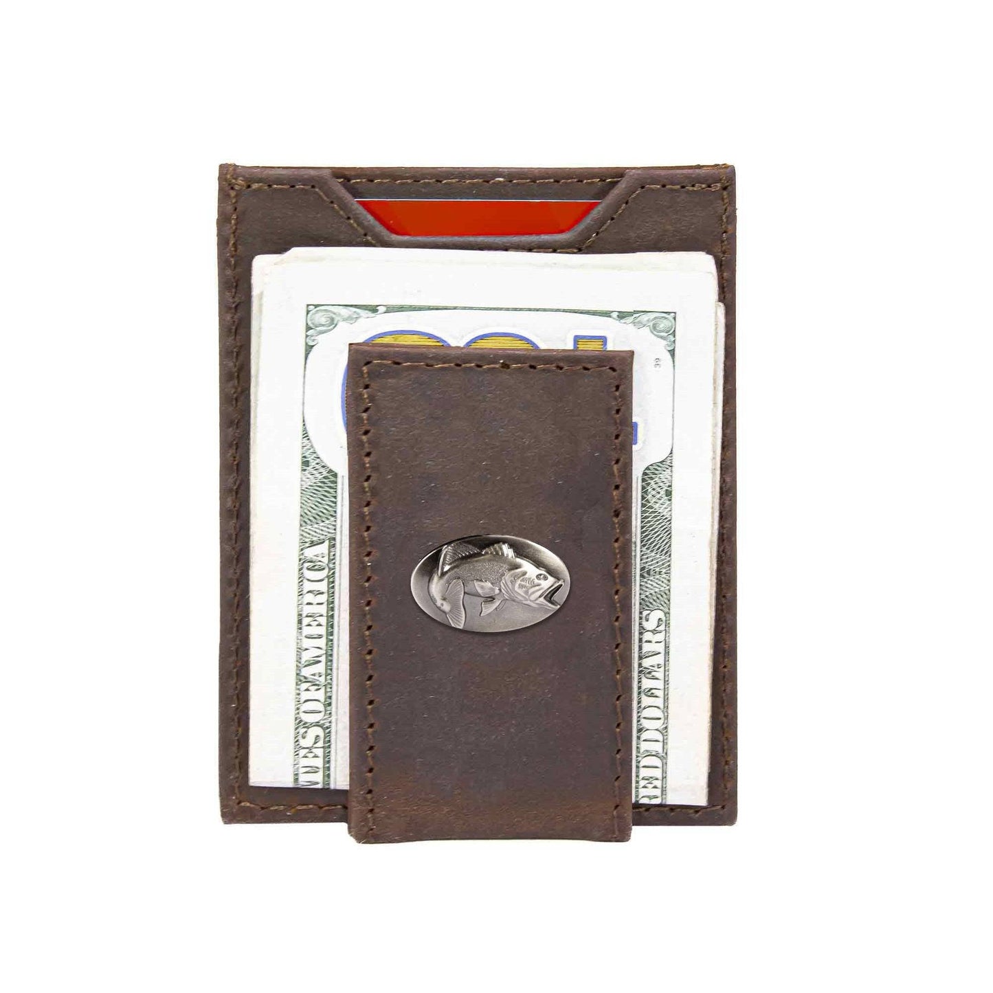 Bass Magnetic Leather Slim Wallet