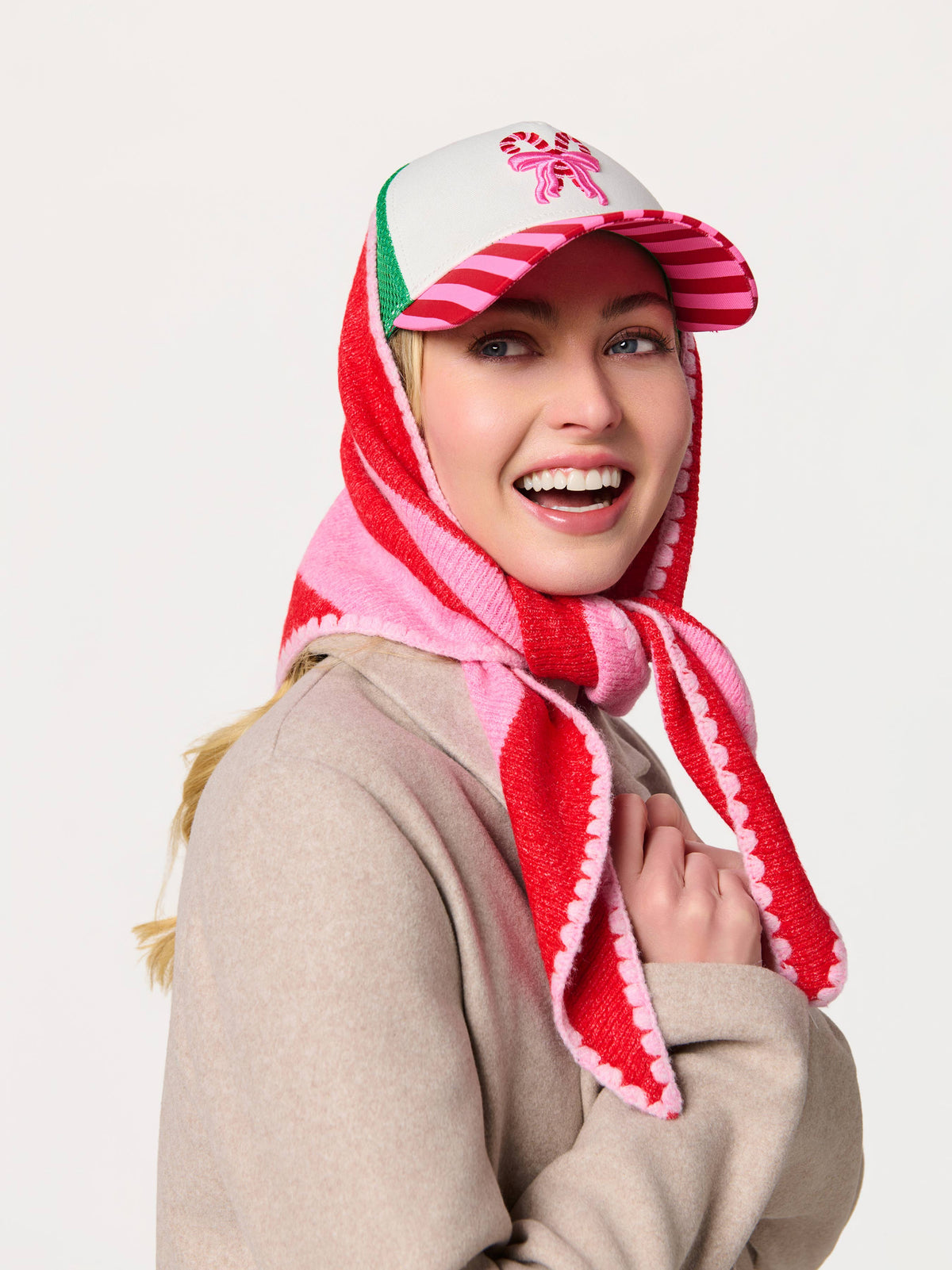 Candy Cane Trucker Hat