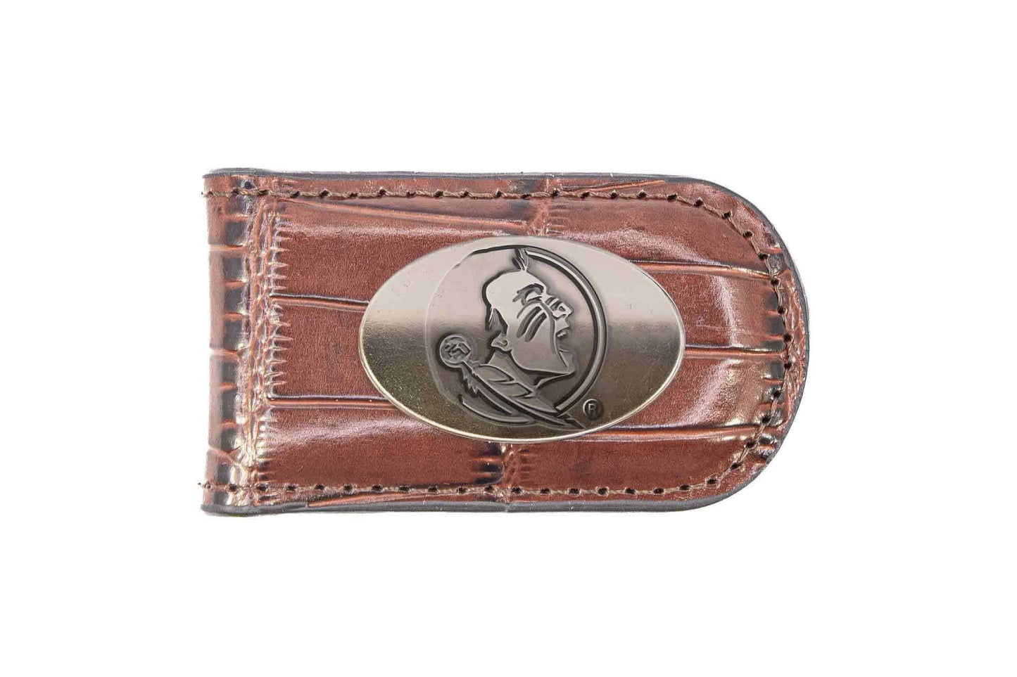 Florida State Seminoles Leather Magnetic Money Clip Wallet