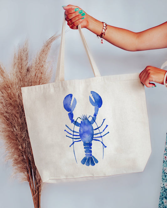Blue Lobster Tote Bag