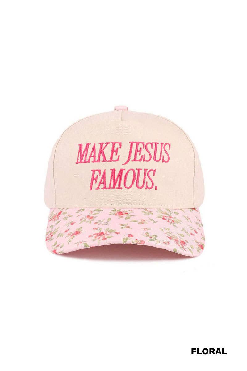 Make Jesus Famous Two Tone Cotton Hat