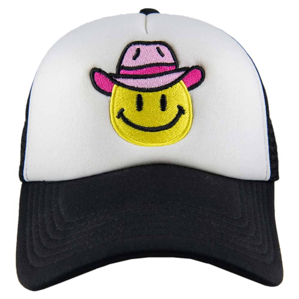 Cowboy Hat Happy Face Western Foam Hat