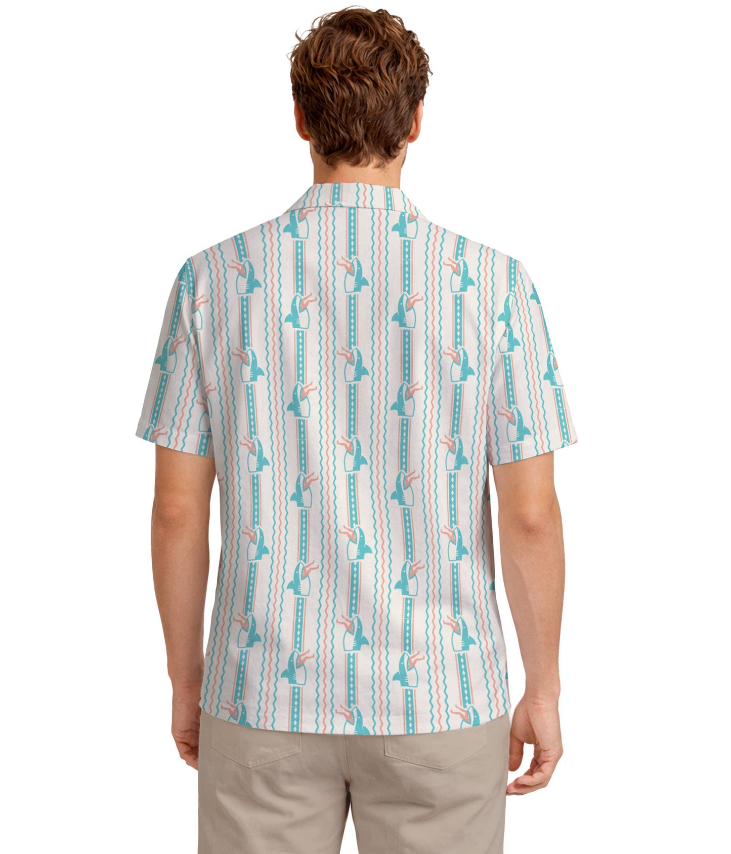 Shark Snack Linen Cabana Shirt - Men's Button Down Shirt