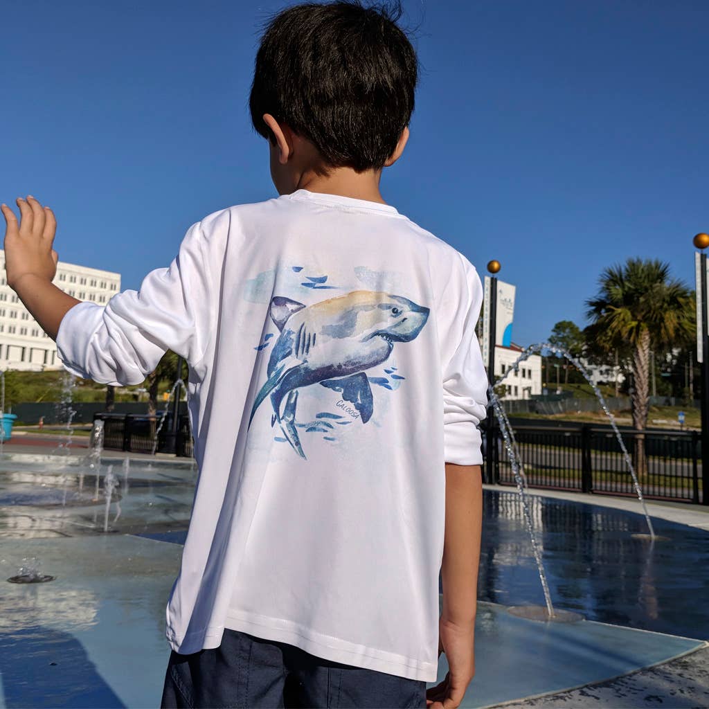 Caloosa Kids "Great White Shark" UPF 50 Ultra Comfort Shirt