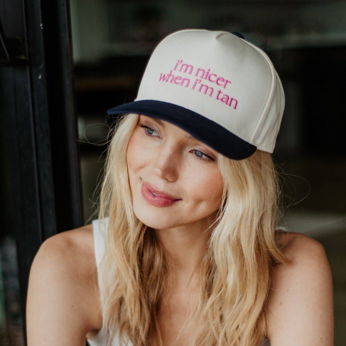 I'm Nicer When I'm Tan Two-Toned Vintage Hat