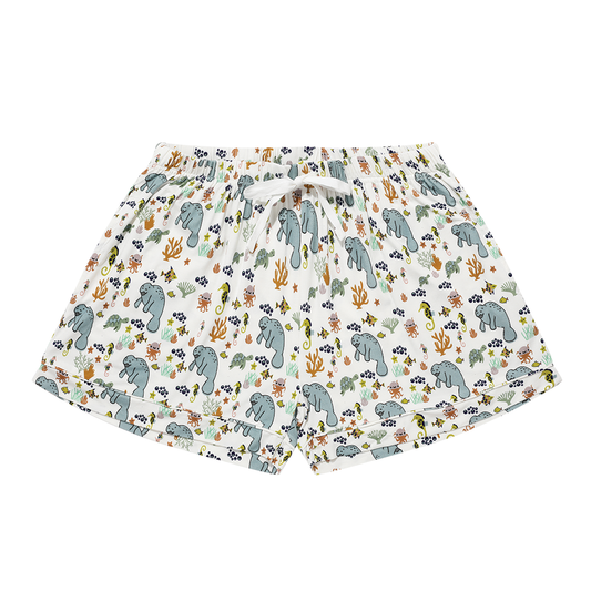 Manatee Adult Bamboo Pajamas Women's Shorts