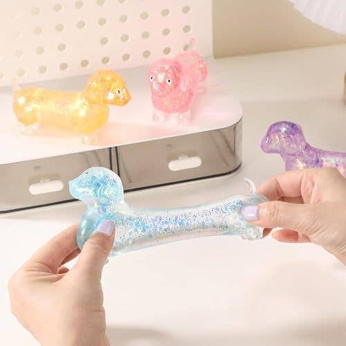 Glitter Dachshund Squeeze Stress Toys