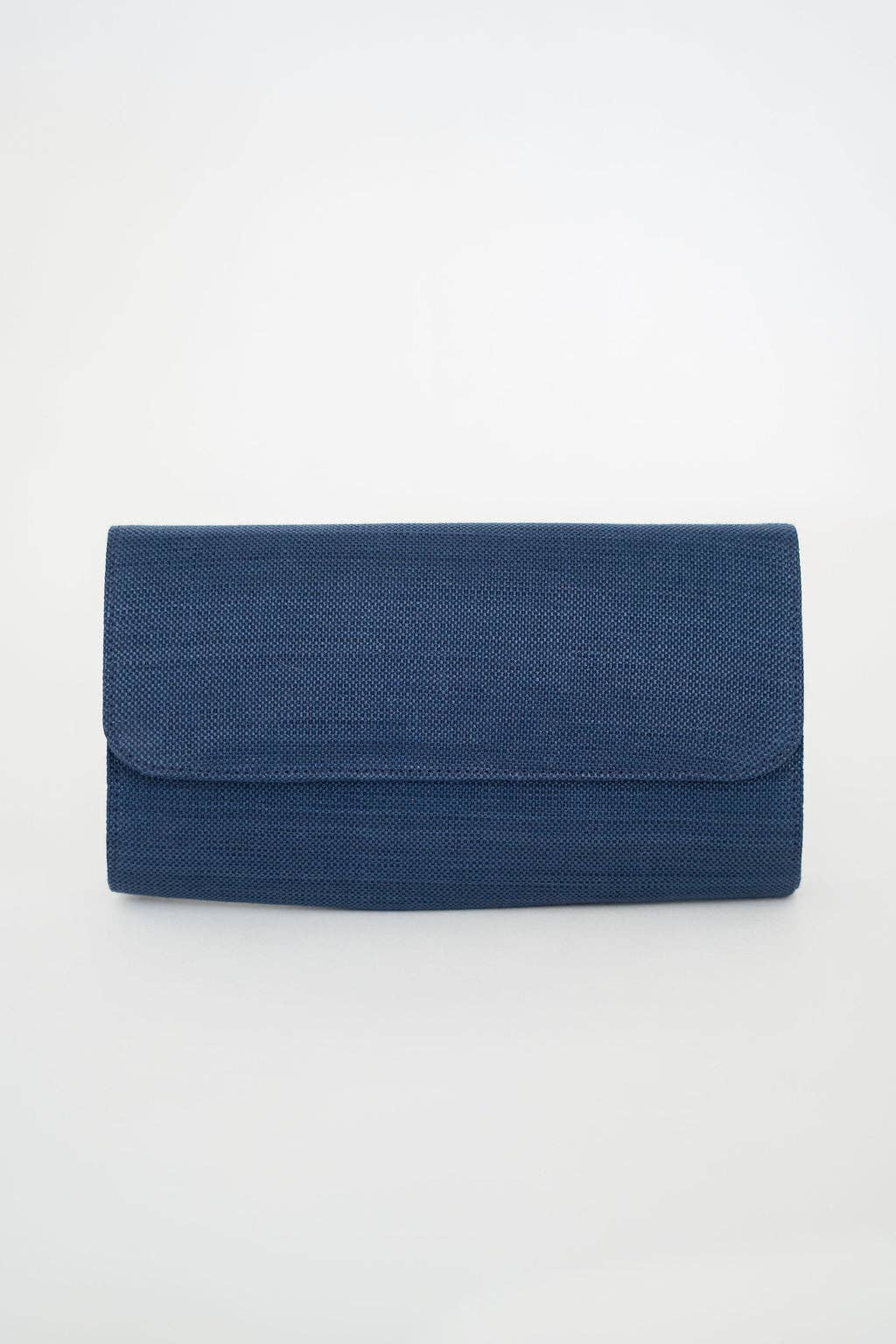 Navy Avery Clutch Straw - Gold Charms-WS