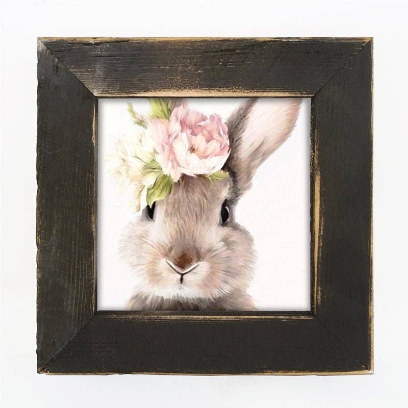Bunny with peonies