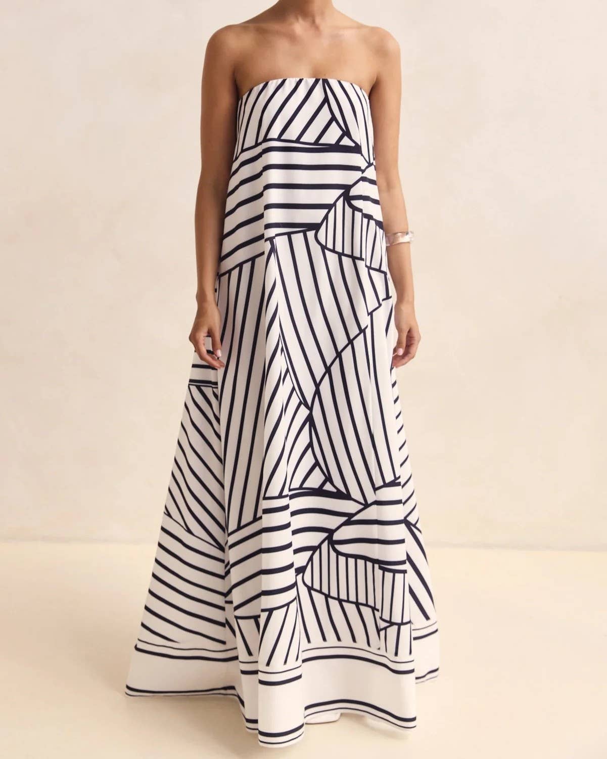 Summer Sexy Tube Top Printed Swing Dress
