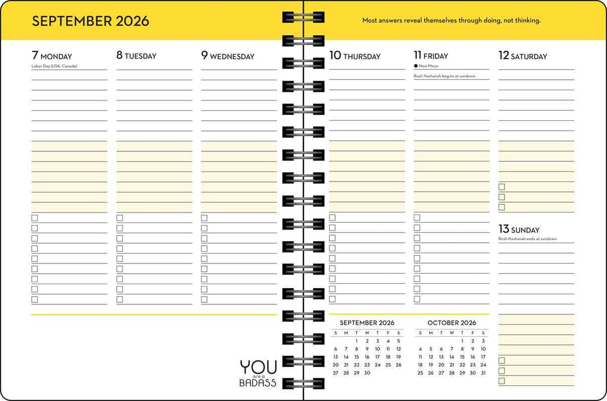 You Are a Badass Deluxe Organizer 17-Month 2026-2027 Weekly/Monthly Planner by Jen  Sincero