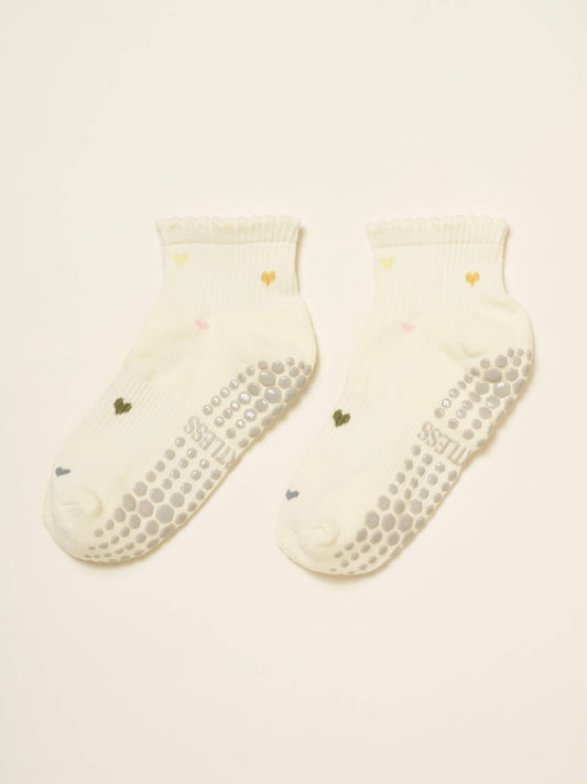 Cropped Crew Grip Sock - Mini Heart