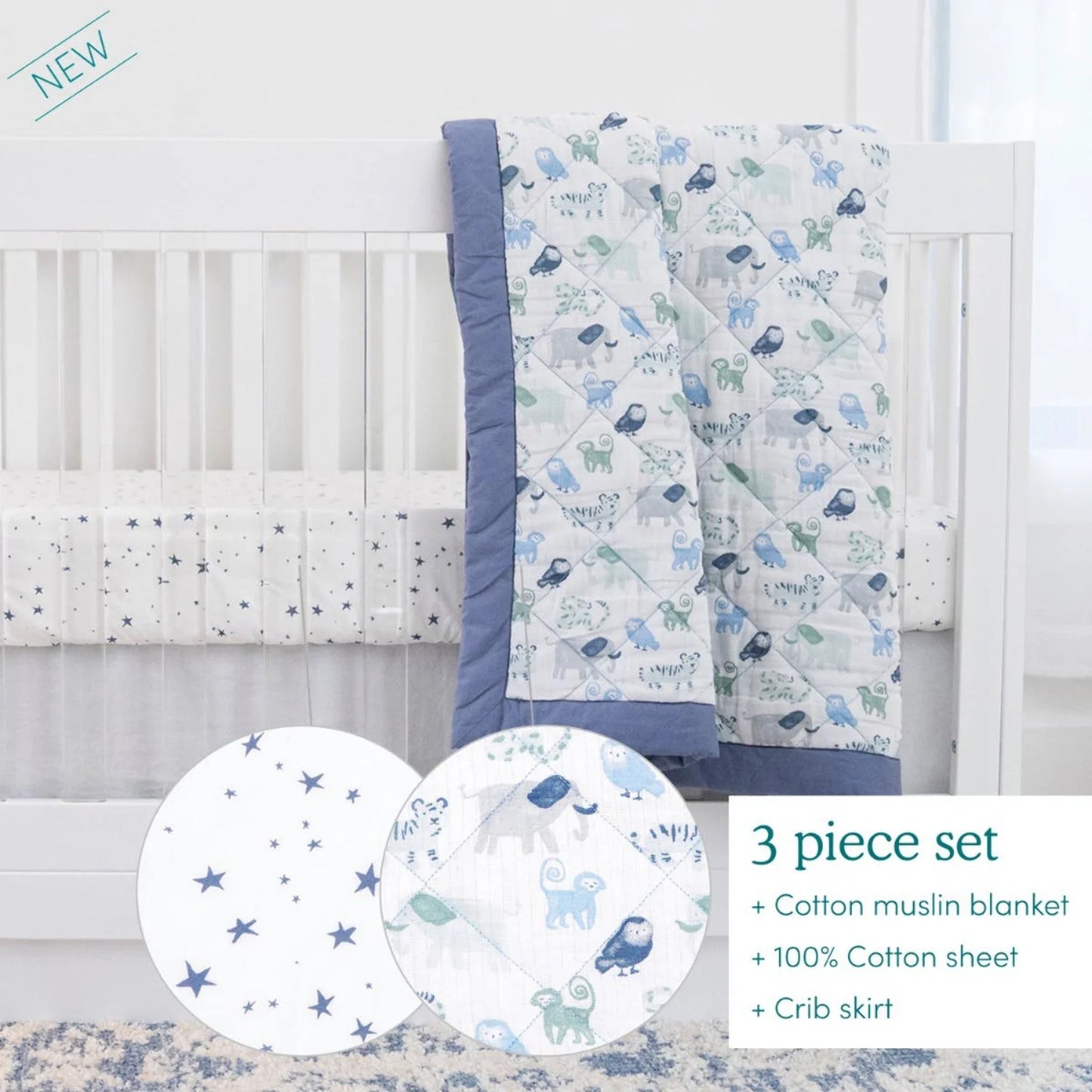 Aden + Anais 3-Piece Bedding Set Time to Dream